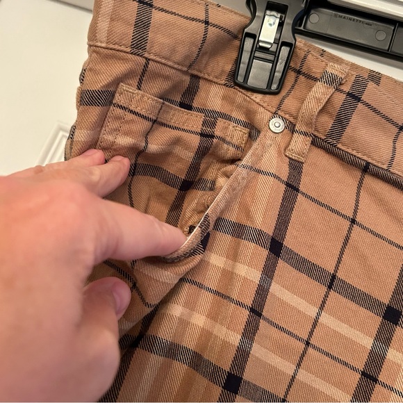 H&M Men’s Brown & Black Plaid Pants size 38 - Picture 4 of 7